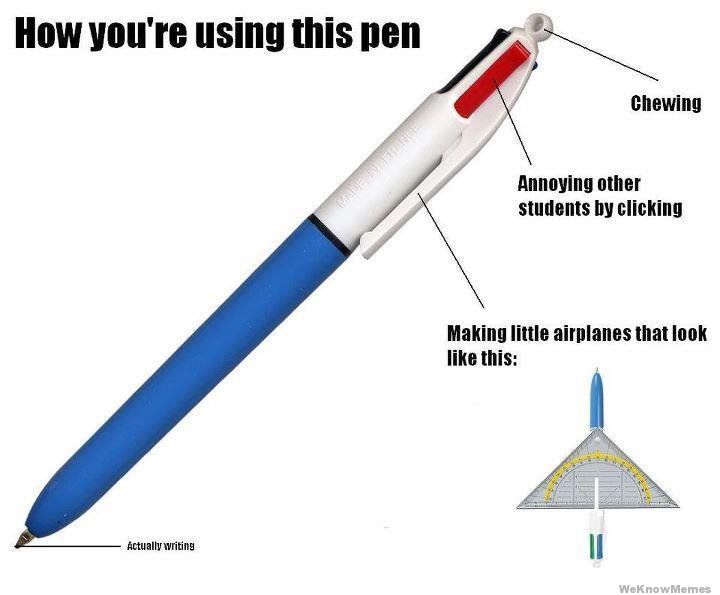 Four colour pen uses for health content